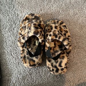 Cheetah slipper sandals